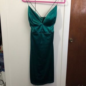 Green strappy dress